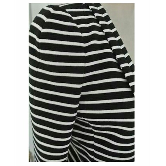 BCBGMaxazria Hendricks Black White Striped Blazer Jacket Size L - Picture 3 of 7